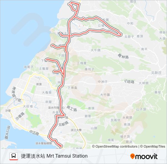 F106延駛桂竹圍 Bus Line Map