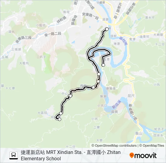 塗潭平日線第1班 Bus Line Map
