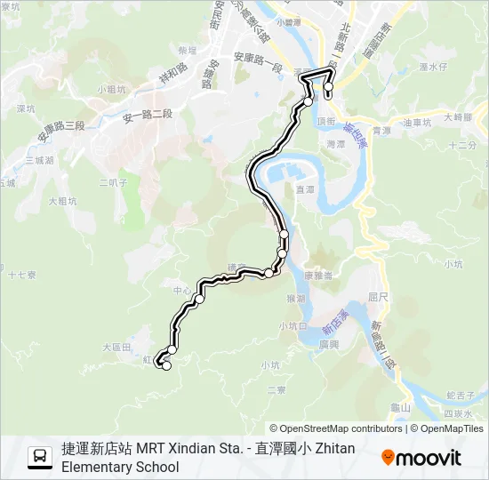 塗潭平日線第1班 Bus Line Map