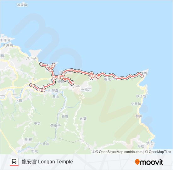 F805假日線龍安宮 Bus Line Map