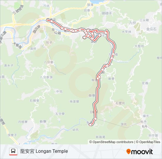 F808龍安宮 Bus Line Map
