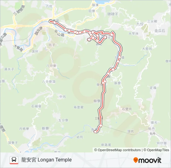 F808龍安宮 Bus Line Map