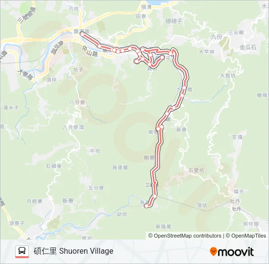 巴士F808龍安宮的線路圖