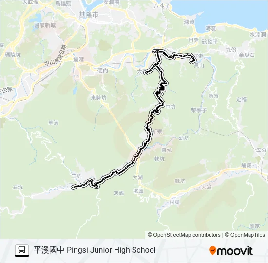 846基隆客運瑞芳站 Bus Line Map