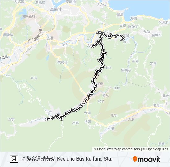 846基隆客運瑞芳站 Bus Line Map