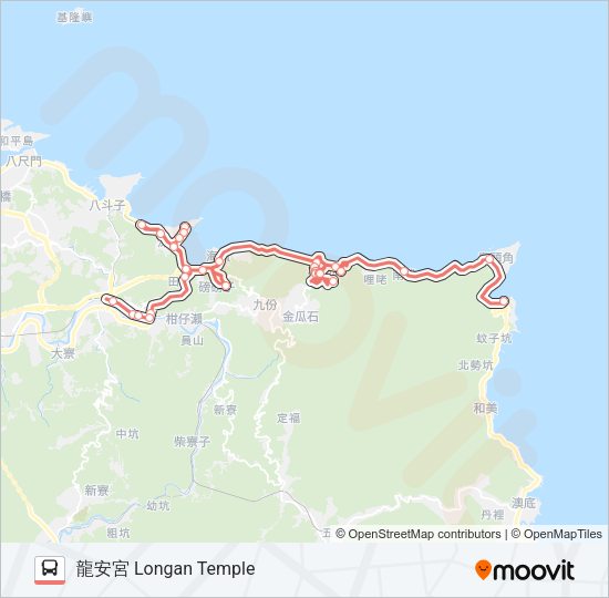F805龍安宮 Bus Line Map