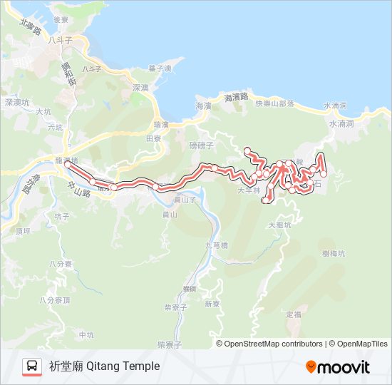 F802龍安宮 bus Line Map