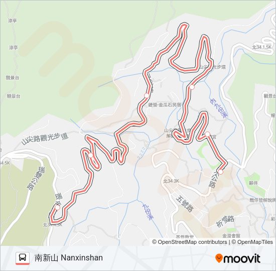 F802龍安宮 Bus Line Map