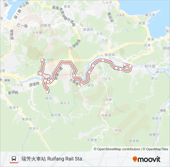 巴士F801區民廣場的線路圖