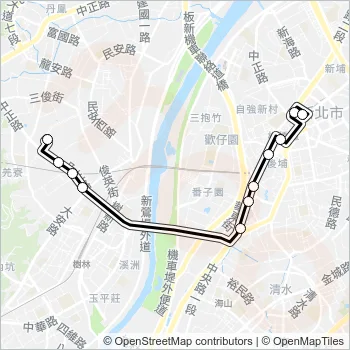 848臺北區監理所 Bus Line Map