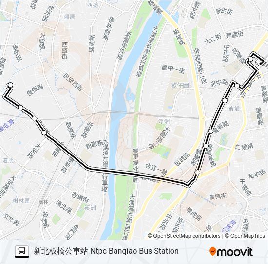 848臺北區監理所 Bus Line Map