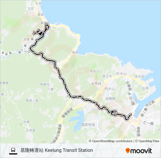巴士789區基隆轉運站的線路圖