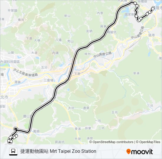 1558 bus Line Map