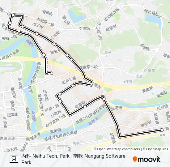 雙園巴士(大有、東南、北客) Bus Line Map