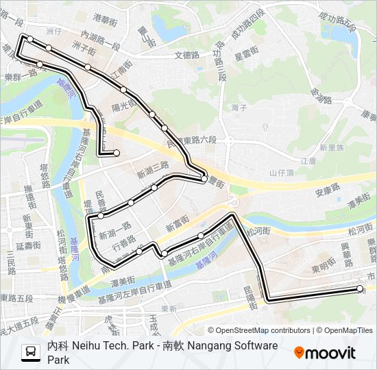 雙園巴士(大有、東南、北客) Bus Line Map
