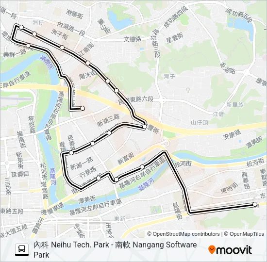 雙園巴士(大有、東南、北客) Bus Line Map
