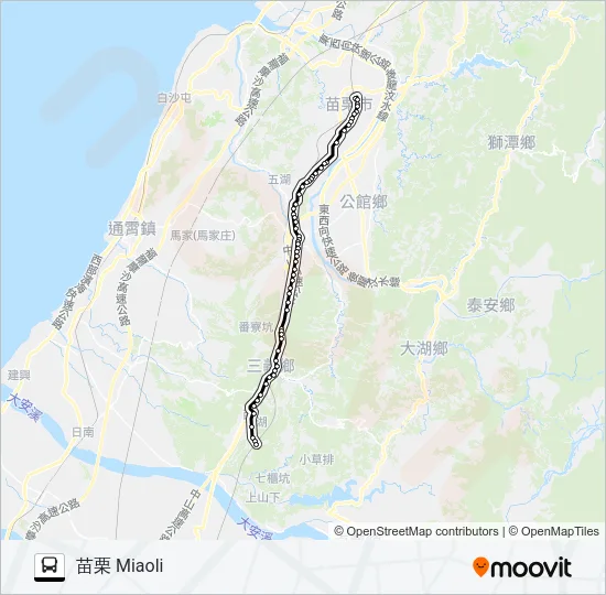 5664A Bus Line Map