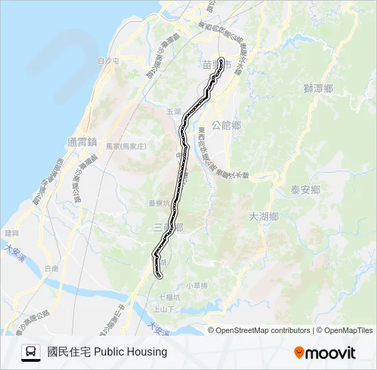 5664A Bus Line Map