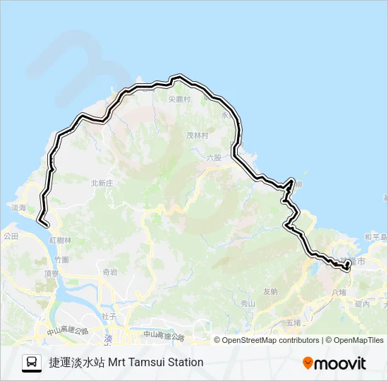巴士862基隆轉運站的線路圖