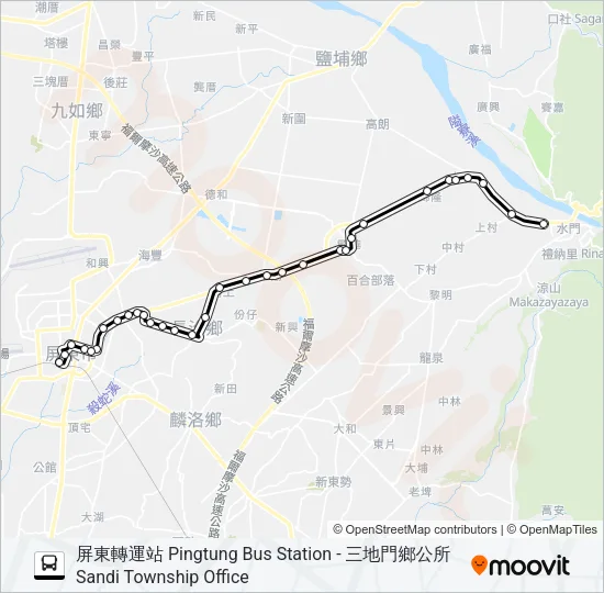 8227A Bus Line Map