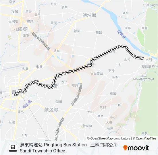 8227A Bus Line Map