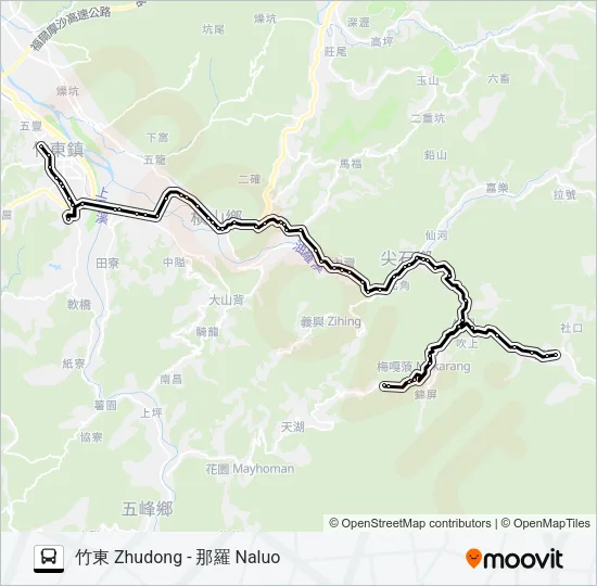 5625A Bus Line Map