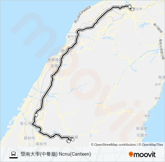 1832E Bus Line Map