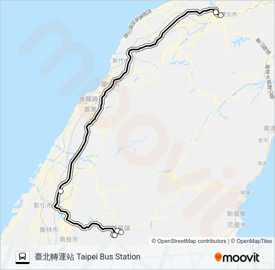 1832E Bus Line Map