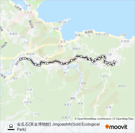 825基隆客運瑞芳站 Bus Line Map