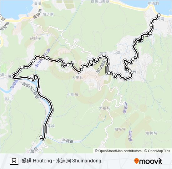 826猴硐遊客中心 Bus Line Map