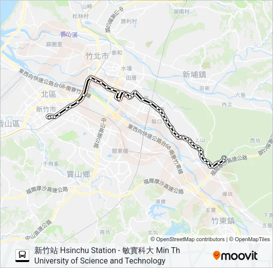 5615A Bus Line Map