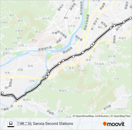 三峽-中和高中 Bus Line Map