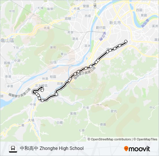 三峽-中和高中 Bus Line Map