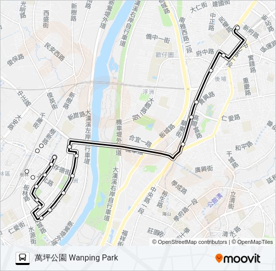 596樹林藝文綜合行政大樓 Bus Line Map