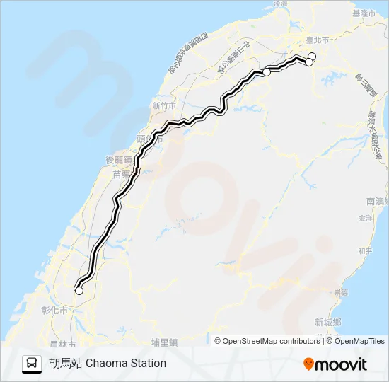 1667A Bus Line Map