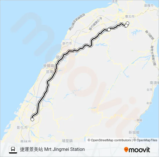 1667A Bus Line Map