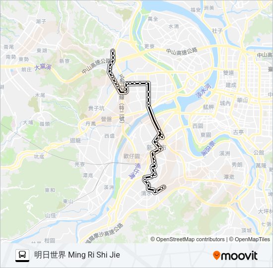 813明日世界 Bus Line Map
