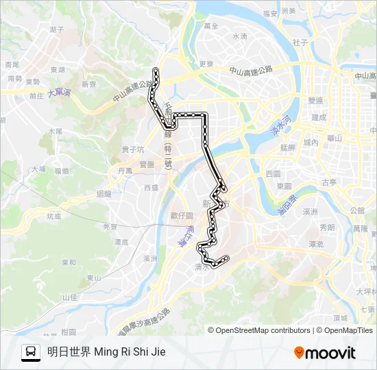 813明日世界 Bus Line Map