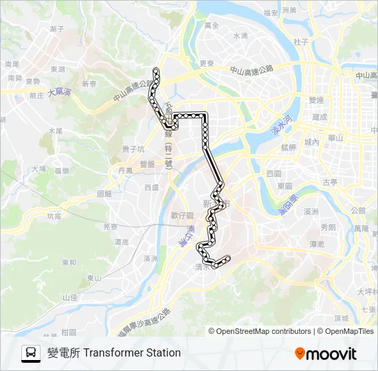 813明日世界 Bus Line Map