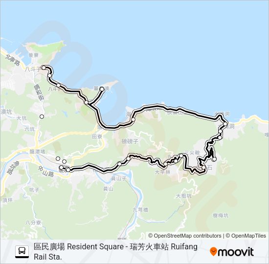 177瑞芳觀光公車 Bus Line Map