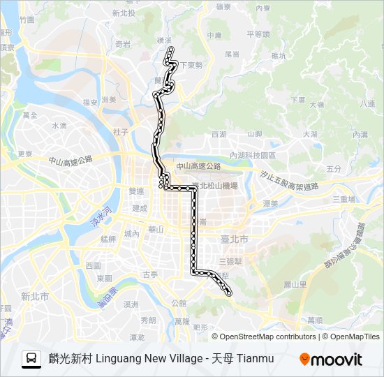 685不經吉林 Bus Line Map