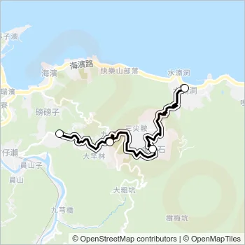 新九號停車場-水湳洞停車場去 Bus Line Map