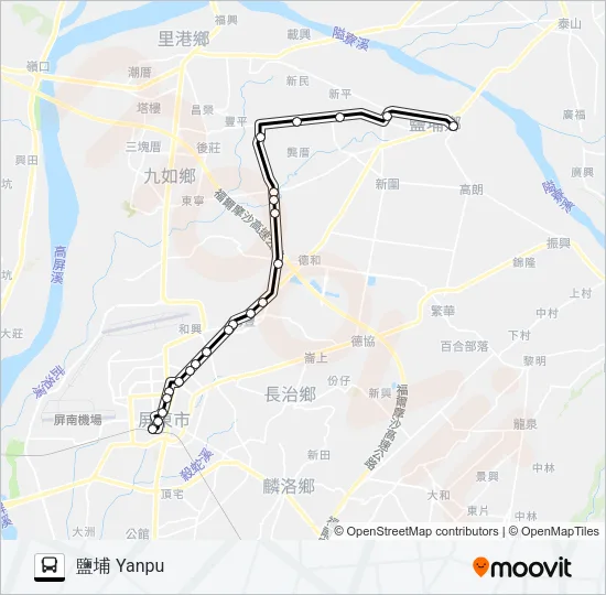 8225A Bus Line Map
