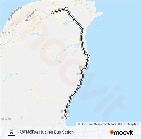 1918 Bus Line Map