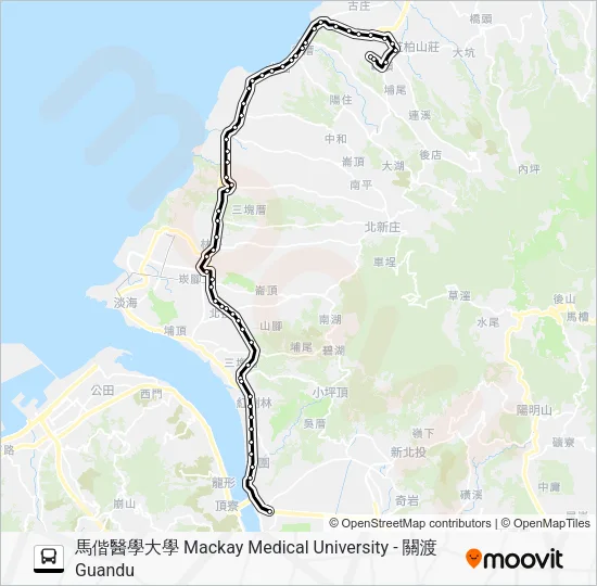 879馬偕醫學大學 Bus Line Map