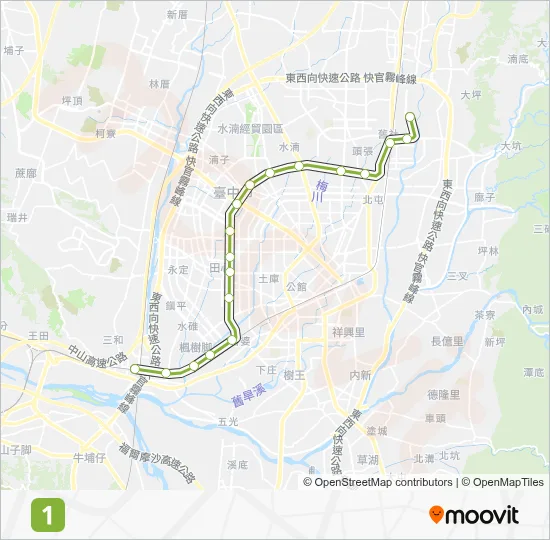 烏日文心北屯線 Metro Line Map