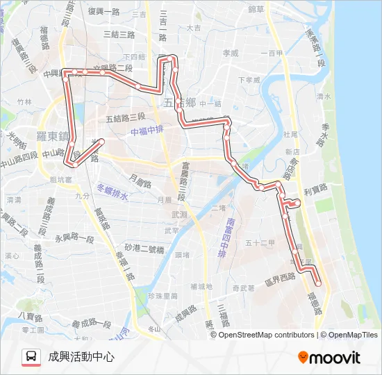 紅線 Bus Line Map