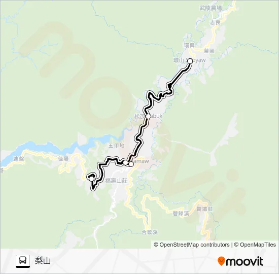 梨山1路 Bus Line Map