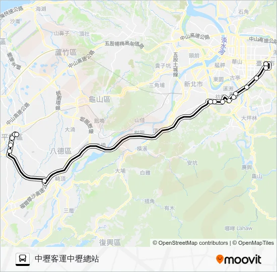 9001 Bus Line Map
