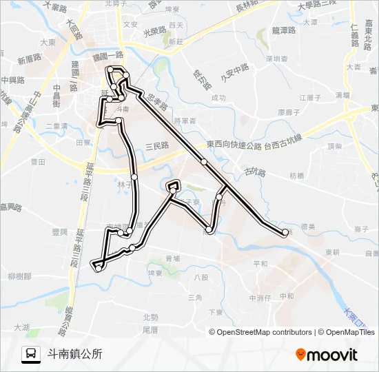 103 Bus Line Map
